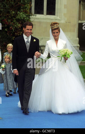 Image - vicomte Linley, et l'honorable Serena Stanhope Mariage - Londres Banque D'Images