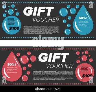 Modèle de chèque cadeau Illustration de Vecteur