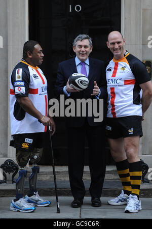 Brown soutient Help for Heroes rugby match Banque D'Images