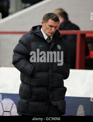 Football - coupe Scottish FA - Cinquième tour - Dunfermline Athletic v Celtic - East End Park.Tony Mowbray, directeur du Celtic, lors du cinquième tour de la coupe d'Écosse à East End Park, Dunfermline. Banque D'Images