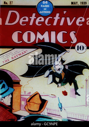 DETECTIVE COMICS CAPOT AVANT Banque D'Images