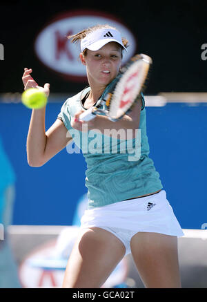 Tennis - Open d'Australie 2010 - neuvième jour - Melbourne Park.Laura Robson en Grande-Bretagne dans son match contre Yulia Putintseva en Russie Banque D'Images