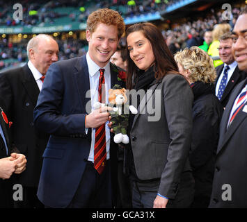 Rugby honneur pour le prince Harry Banque D'Images