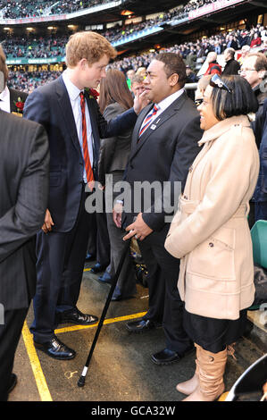 Rugby honneur pour le prince Harry Banque D'Images