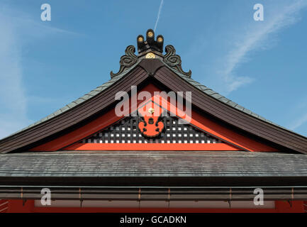 Toit du hall principal, Fushimi Inari-taisha, Kyoto, Japon Banque D'Images