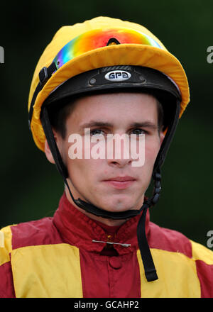 Courses hippiques - Ladies Night - Hippodrome de Nottingham. Andrew Heffernan, Jockey Banque D'Images