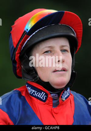 Courses hippiques - Ladies Night - Hippodrome de Nottingham. Catherine Gannon, Jockey Banque D'Images