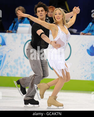 Sinead et John Kerr en Grande-Bretagne pendant leur danse libre dans la danse patinage artistique danse sur glace pendant les Jeux olympiques d'hiver de 2010 au Pacific Coliseum, Vancouver, Canada. Banque D'Images