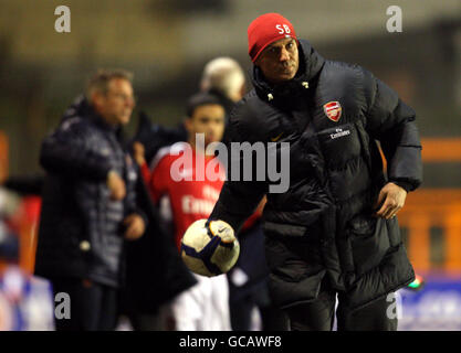 Football - FA Youth Cup - quatrième tour - Arsenal / Ipswich Town - Underhill Stadium.Steve Gould, gestionnaire de l'équipe jeunesse d'Arsenal. Banque D'Images