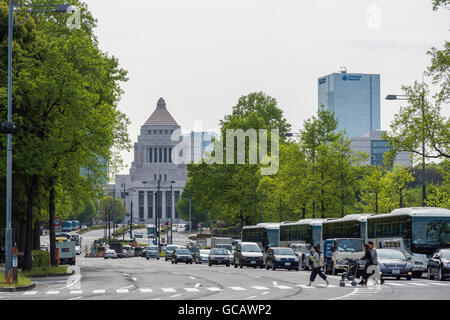 Bâtiment de la Diète nationale, Kasumigaseki, Chiyoda-Ku, Tokyo, Japon Banque D'Images