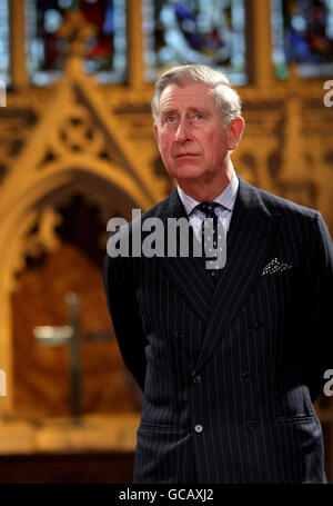 Le Prince de Galles lors d'une visite au St mellitus College, église St Paul, Londres. Banque D'Images