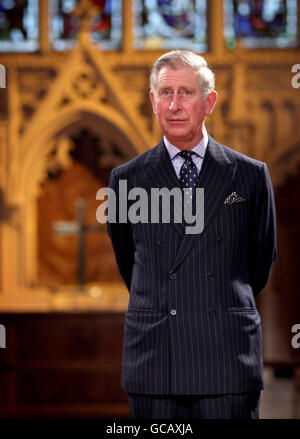 Le Prince de Galles lors d'une visite au St mellitus College, église St Paul, Londres. Banque D'Images