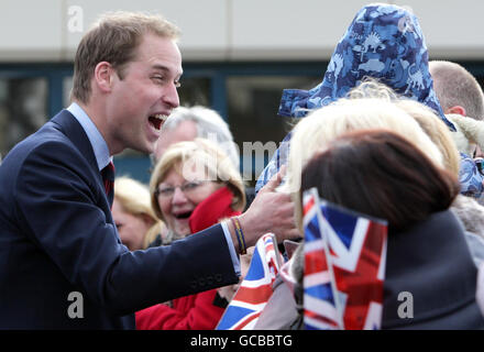 Le prince William visites Alder Hey Children's Hospital Banque D'Images