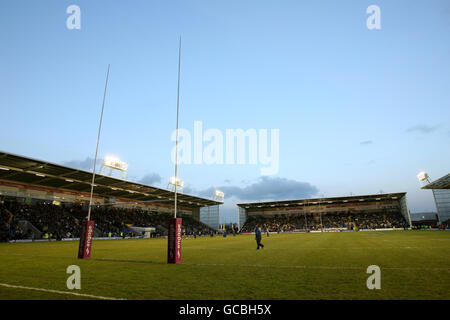 Rugby League - engage Super League - Warrington Wolves v Wigan Warriors - Halliwell Jones Stadium. Vue générale sur le stade Halliwell Jones Banque D'Images