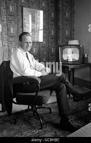 Winston Churchill, petit-fils de 29 ans de sir Winston Churchill et député conservateur de Stretford nouvellement élu. Banque D'Images