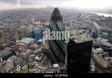 Bâtiments et points de repère - Le Gherkin - Londres Banque D'Images