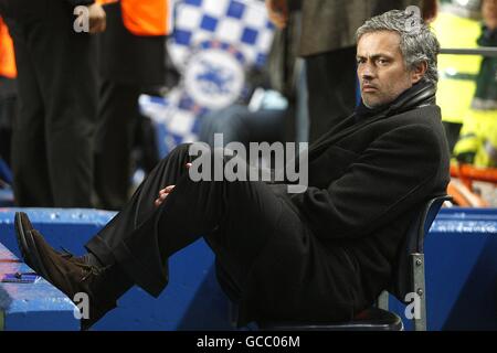 Football - UEFA Champions League - Round of 16 - second Leg - Chelsea v Inter Milan - Stamford Bridge.Jose Mourinho, directeur de l'Inter Milan, avant le lancement Banque D'Images