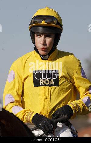 Courses hippiques - Hippodrome de Ludlow.Andrew Coleman, Jockey Banque D'Images