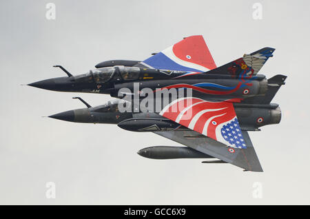 Ramex Delta français Mirage 2000 L'équipe de démonstration de l'air à RAF Fairford Banque D'Images