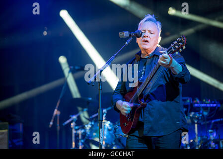 Manchester, UK. 09 juillet 2016. Gillian Gilbert, Tom Chapman, Stephen Morris, Bernard Sumner et Phil Cunningham de nouvelle commande effectuer au Bol Castlefield à Manchester 09/07/2016 Credit : Gary Mather/Alamy Live News Banque D'Images