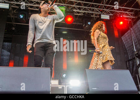 Kiel, Allemagne. 09 juillet 2016. 'Snap !' effectue au cours de la Mega 90er parti à Kiel Crédit : Björn Deutschmann/Alamy Live News Banque D'Images