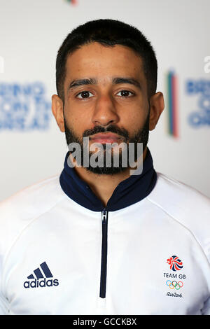 Au cours de l'Oeq Boxer Ashfaq séance en kitting à NEC, Birmingham. ASSOCIATION DE PRESSE Photo. Photo date : vendredi 1 juillet 2016. Crédit photo doit se lire : Tim Goode/PA Wire Banque D'Images