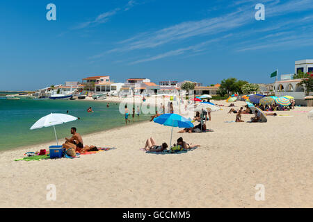 L'Ilha de Armona, dans la réserve naturelle de Ria Formosa, Olhão, Algarve. Portugal Banque D'Images