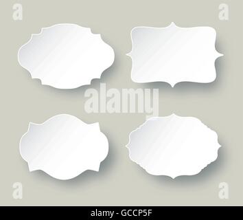 Cadre vierge et l'étiquette définie. Vector illustration avec éléments de conception. Illustration de Vecteur