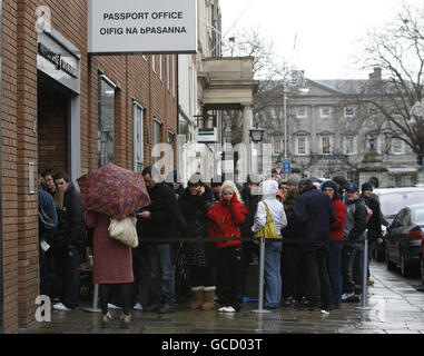 Les demandes de passeport délai Banque D'Images