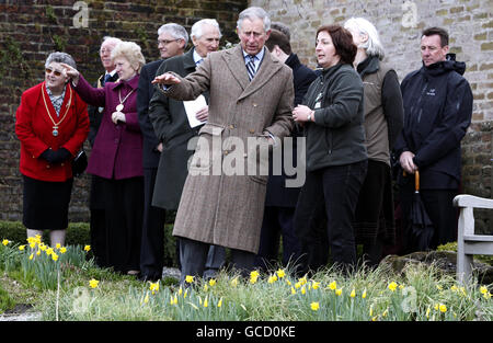 Visite du Prince de Galles Cumbria Banque D'Images