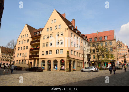 Albrecht-Durer-Platz à Nuremberg Banque D'Images