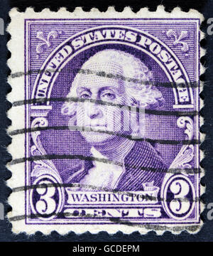 États-unis - VERS 1932 : timbre imprimé aux États-Unis, montre portrait de George Washington (1732-1799), vers 1932 Banque D'Images