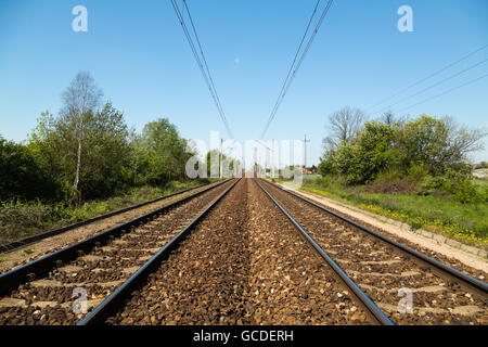 Paysage dans la région autour de Bramki, un village de l'arrondissement de Blonia, dans le comté de l'ouest de Varsovie, Pologne Banque D'Images