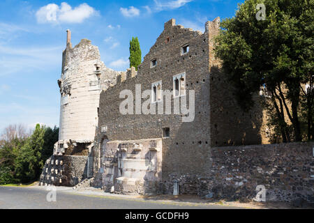 Ruines sur la Voie Appienne, Rome Banque D'Images