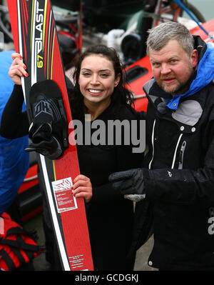 Christine Bleakley's Sport Défi de secours Banque D'Images