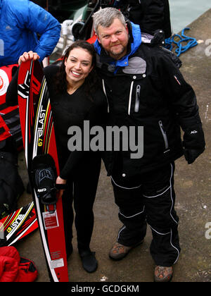 Christine Bleakley's Sport Défi de secours Banque D'Images