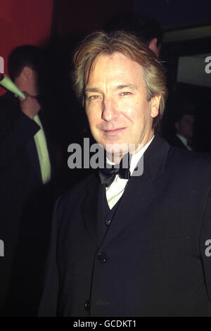 Acteur Alan Rickman à la première britannique de sens et de sensibilité. Banque D'Images