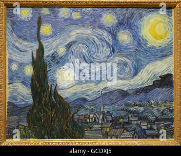 La nuit étoilée, 1889, Vincent Van Gogh Banque D'Images