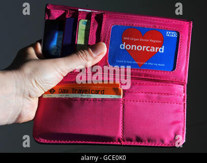 Registre des donneurs d'gaffe Banque D'Images