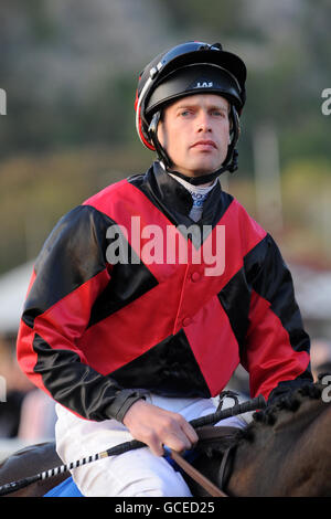 Courses hippiques - nuit irlandaise - Hippodrome de Nottingham. Jockey Steven Craine Banque D'Images