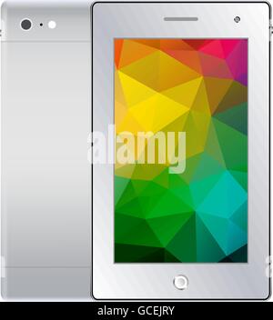 Maquette du smartphone réaliste devant et au dos Illustration de Vecteur