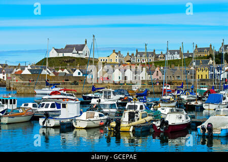 Village de pêcheurs, Findochty Harbour, Moray, Ecosse, Royaume-Uni Banque D'Images