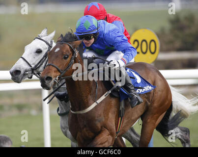 Hurricane Fly criblé par Paul Townend remporte la course de haies Rabbo Bank Champion lors du Punchestown Festival à l'hippodrome de Punchestown, Dublin, Irlande. Banque D'Images