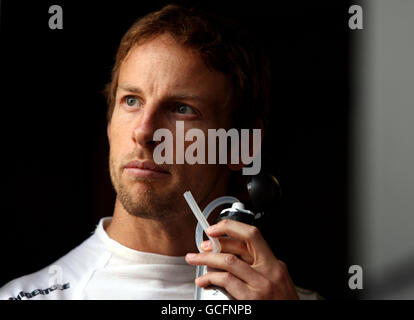 Course automobile Formula One - Grand Prix de Monaco - circuit de Monaco.Jenson Button, pilote McLaren, avant le Grand Prix de Monaco au circuit de Monaco, Monte Carlo. Banque D'Images