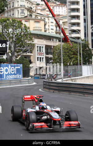 Course automobile Formula One - Grand Prix de Monaco - essais et qualifications - circuit de Monaco. Jenson Button (GBR), McLaren. Banque D'Images