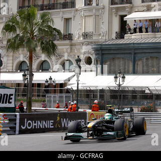 Course automobile Formula One - Grand Prix de Monaco - essais et qualifications - circuit de Monaco.Heikki Kovalainen (fin), Lotus F1. Banque D'Images