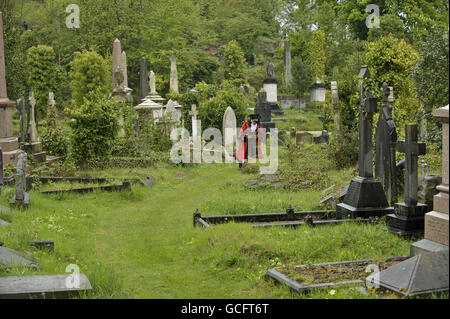 Crémoécrémoépas victorien ré-ouverture du cimetière Banque D'Images