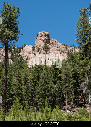 Les falaises le long de la piste, Staunton Staunton Ranch State Park, le pin, le Colorado. Banque D'Images