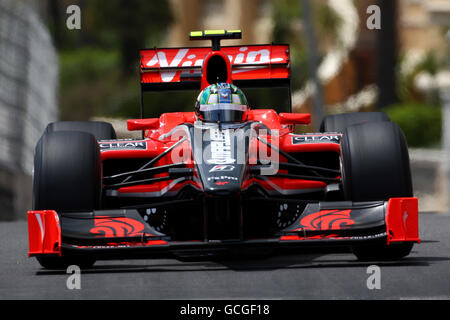 Course automobile Formula One - Grand Prix de Monaco - Journée de pratique - circuit de Monaco.Lucas Di Grassi, de Virgin Racing, pendant la pratique au circuit de Monaco, Monte Carlo. Banque D'Images