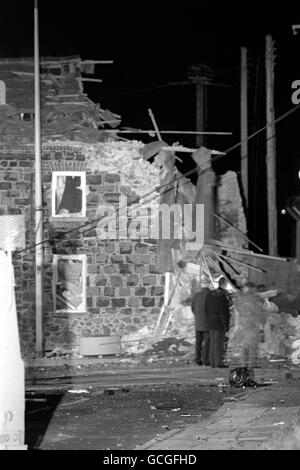 Les Troubles - bombe - Bâtiment RUC - Moira, comté de Down, Irlande du Nord Banque D'Images